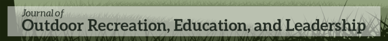 journal of outdoor recreation, education and leadership header